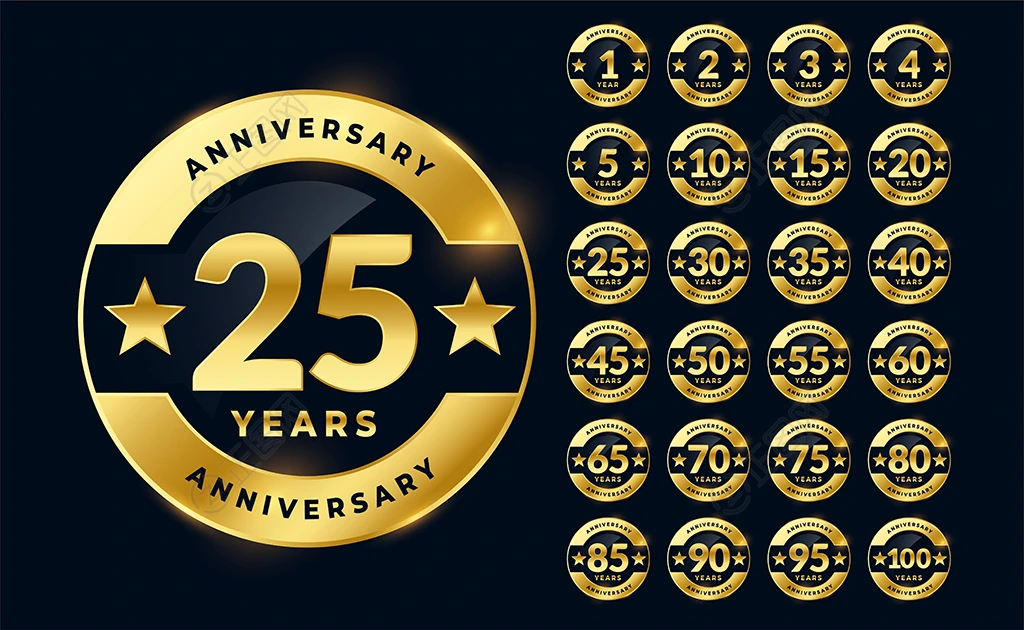 圆形金色周年庆数字设计 圆形金色周年庆数字设计