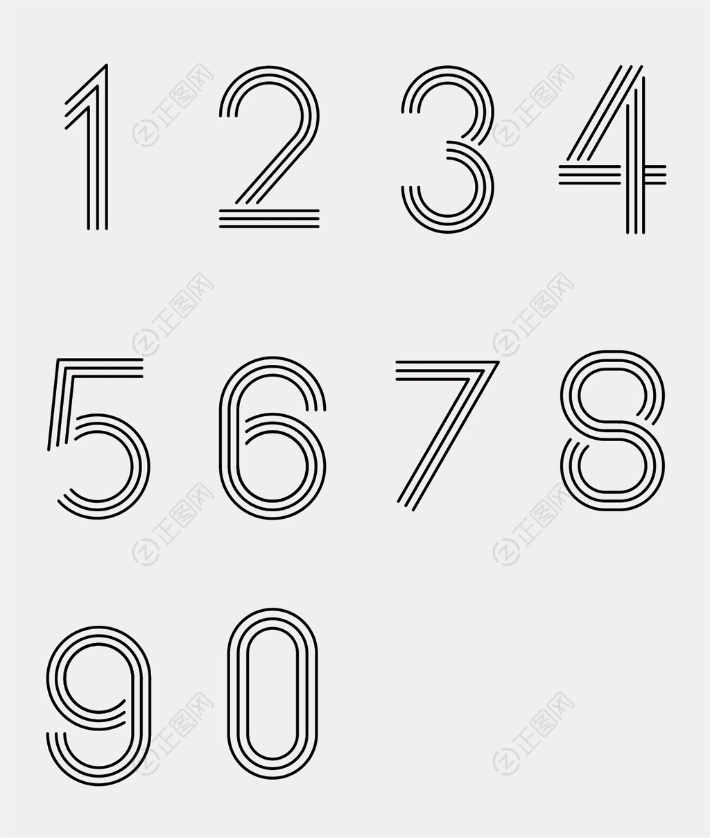 线条数字 线条数字
