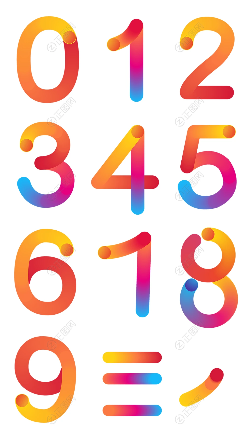渐变数字设计 渐变数字设计
