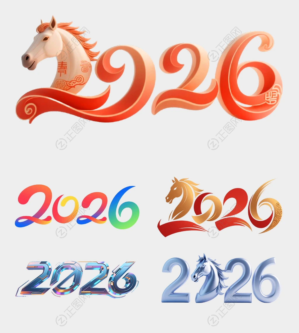 2026立体字png免抠素材图片
