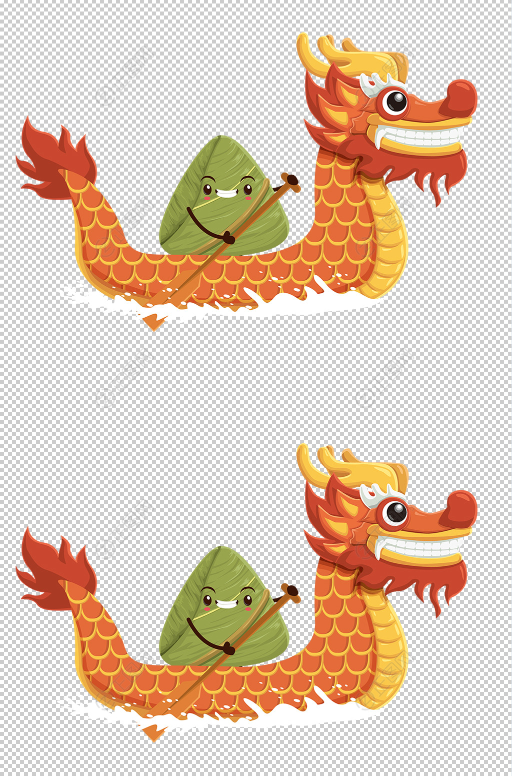端午节粽子划龙舟素材图片