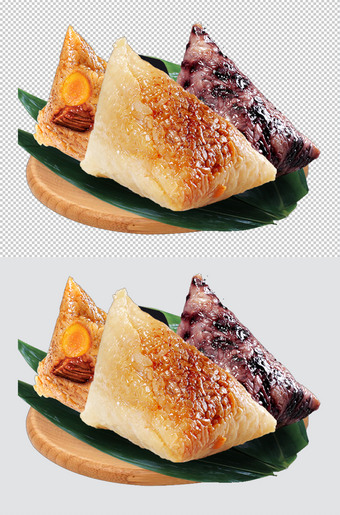 多口味粽子png免扣素材