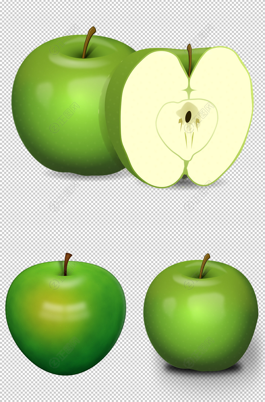 青苹果图片水果png素材 正图网