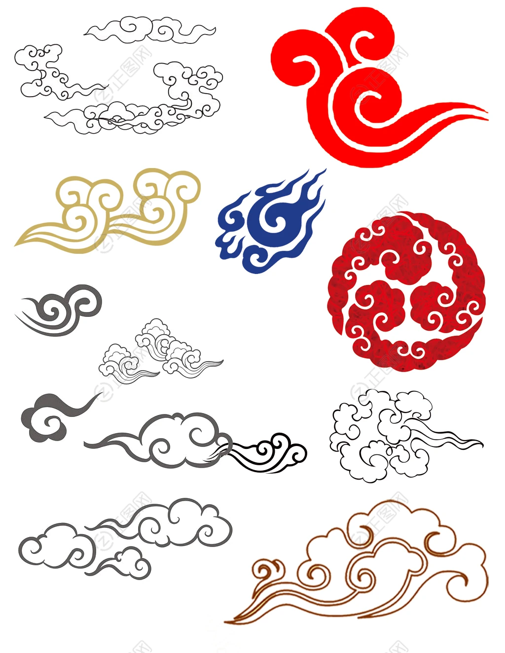 祥云免扣素材