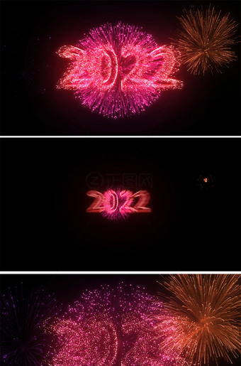 烟花爆出2022文字特效视频素材下载