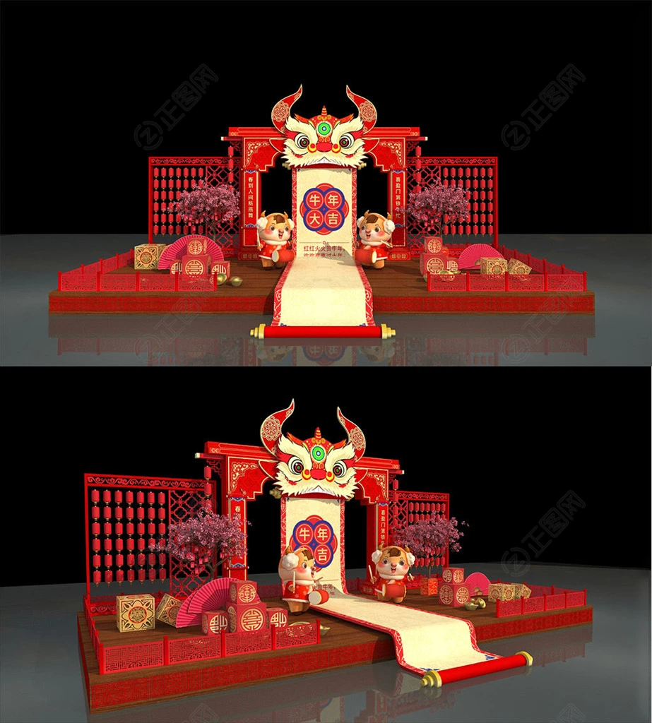 新年美陈商场春节氛围装饰堆头DP点 新年美陈商场春节氛围装饰堆头DP点