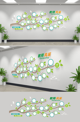 教师风采照片墙设计