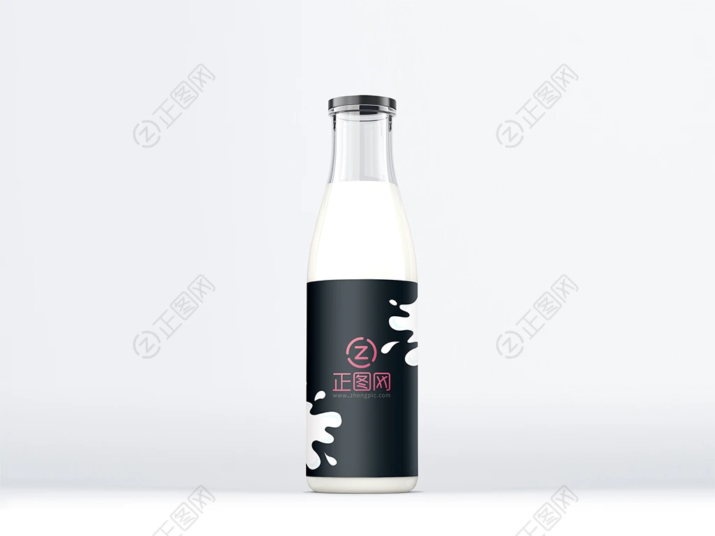 包装牛奶玻璃瓶样机 包装牛奶玻璃瓶样机