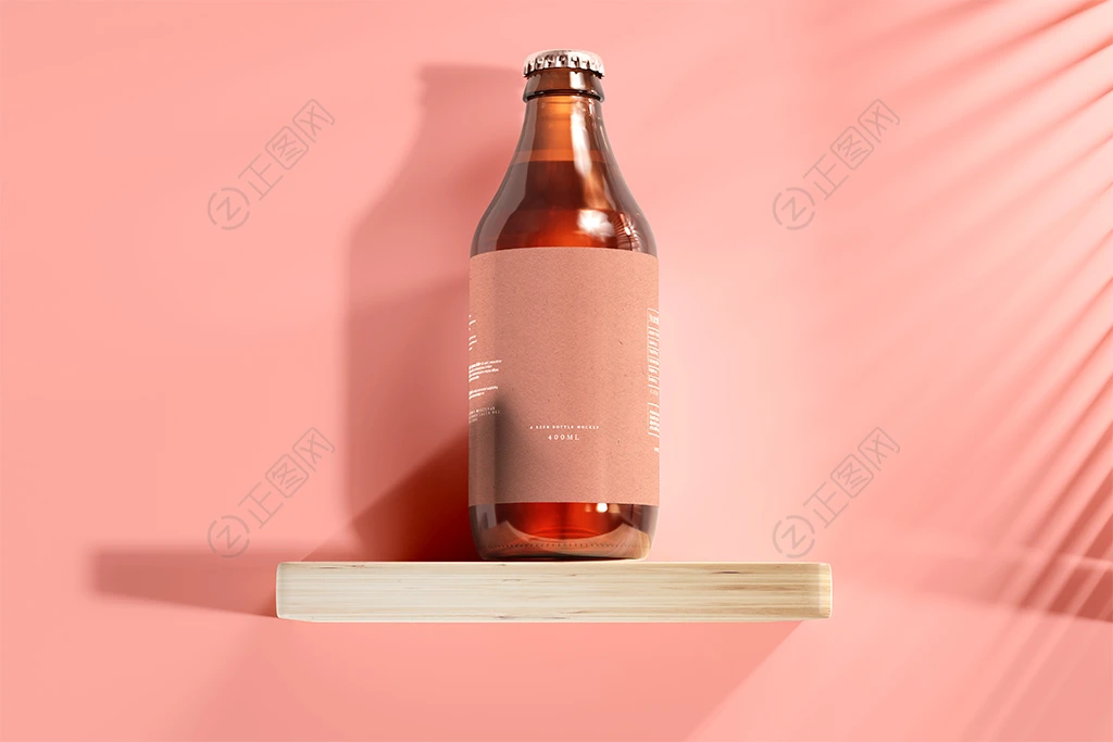 玻璃瓶饮料包装样机标签贴图 玻璃瓶饮料包装样机标签贴图