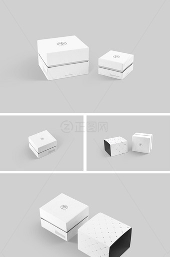 精品盒子贴图包装盒样机