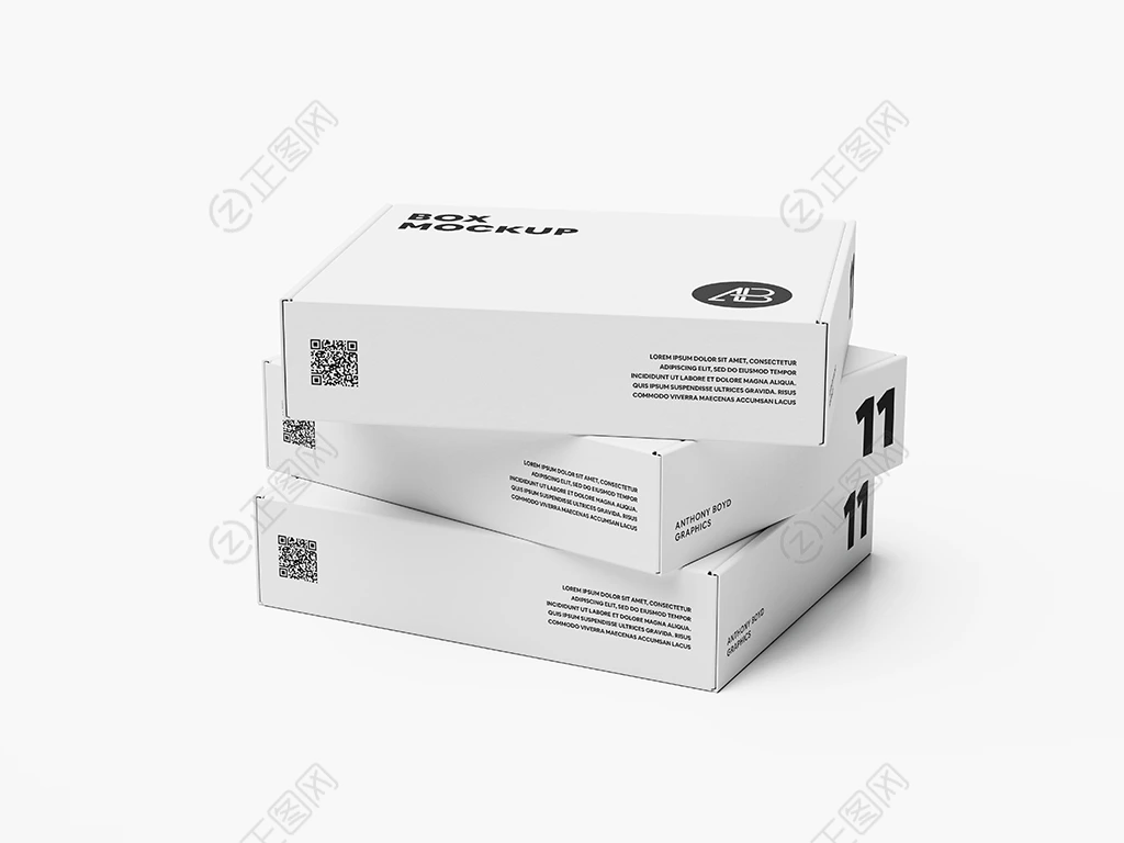 堆叠的盒子样机 堆叠的盒子样机