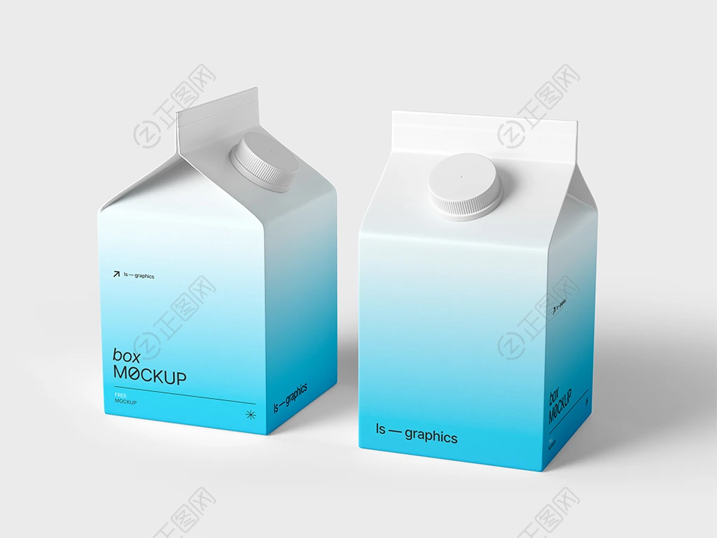 有瓶盖的包装盒子样机 有瓶盖的包装盒子样机