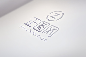 白色木板雕刻镂空logo样机
