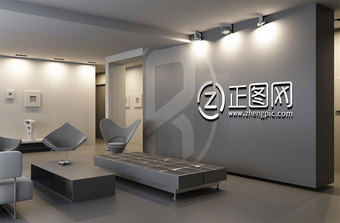 公司形象墙logo样机模板