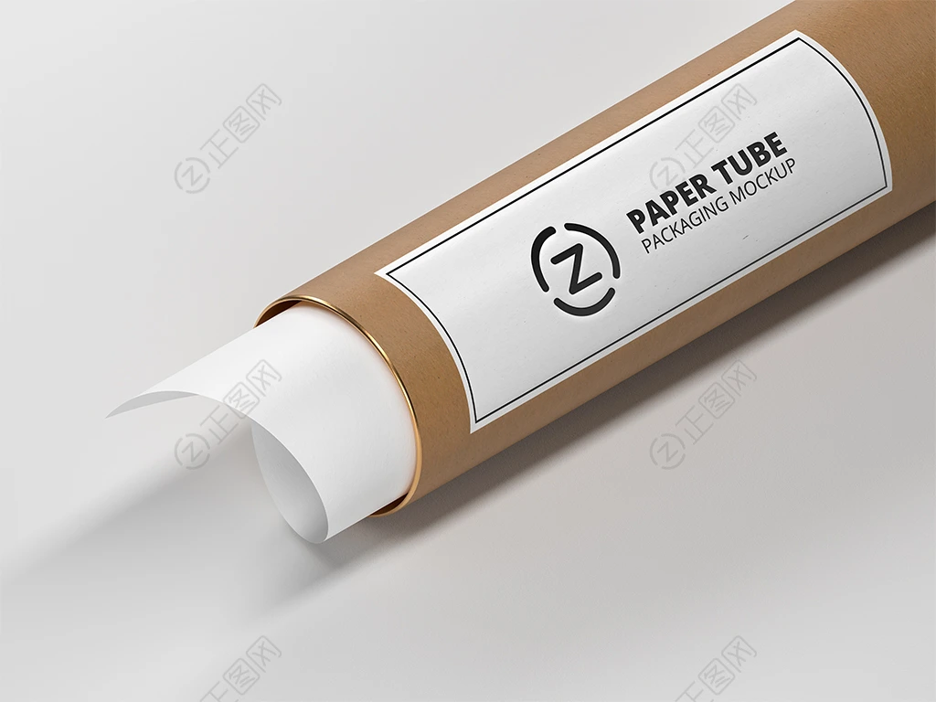 纸管标签logo样机 纸管标签logo样机
