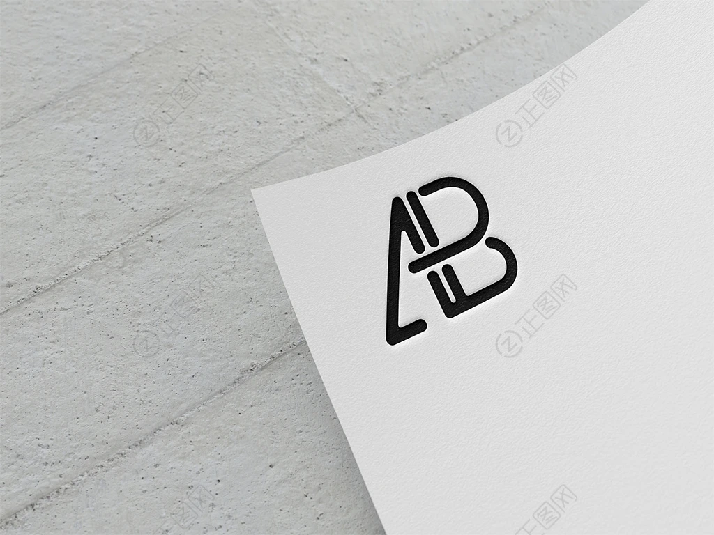 纸张角logo样机 纸张角logo样机