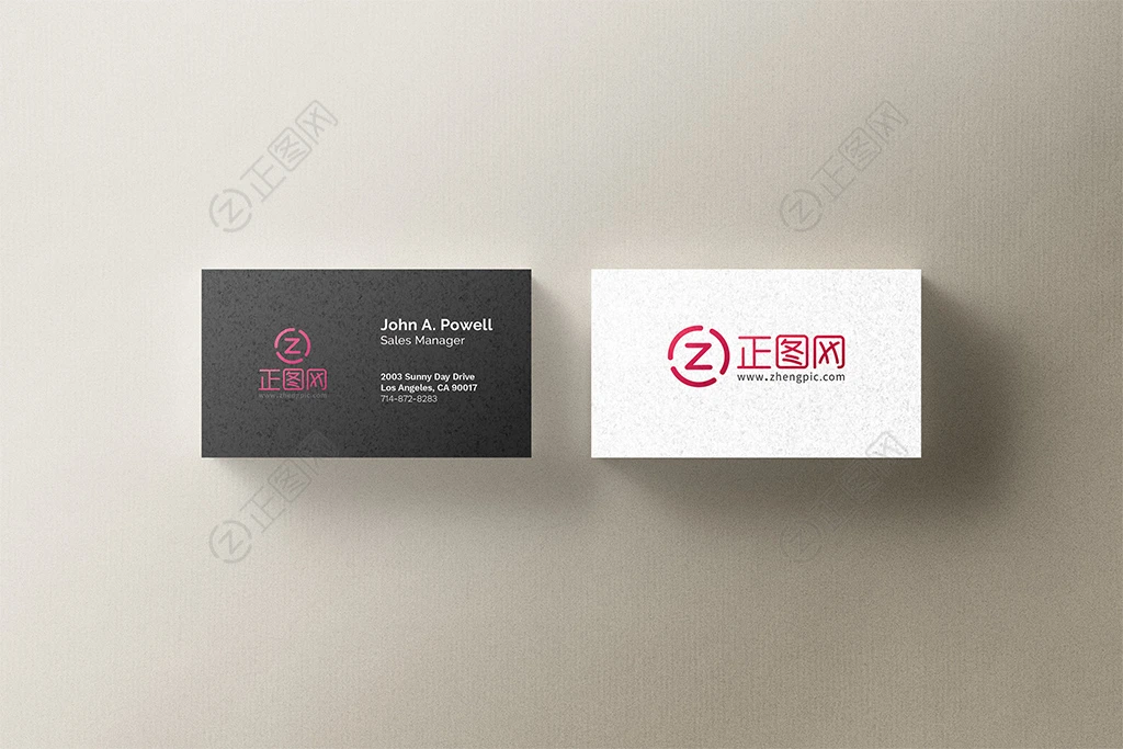 黑白名片样机模板 黑白名片样机模板