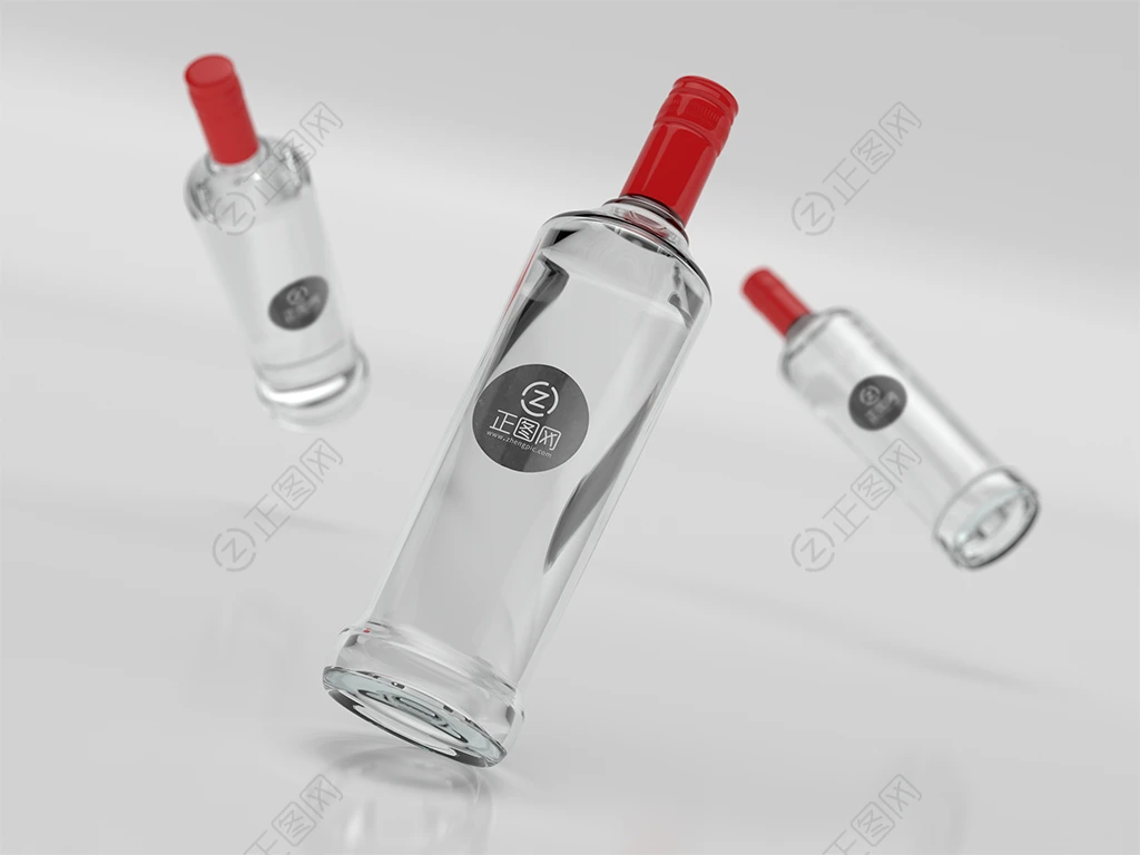 透明玻璃瓶包装贴样机 透明玻璃瓶包装贴样机