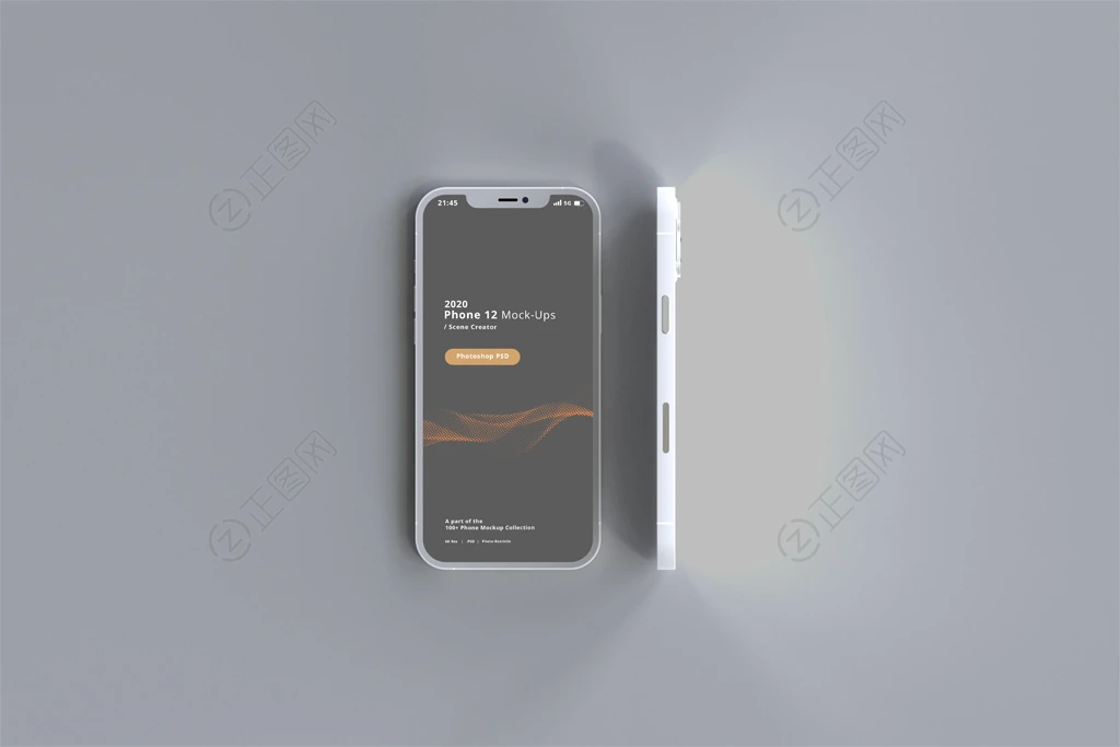侧正面iPhone12手机样机素材 侧正面iPhone12手机样机素材