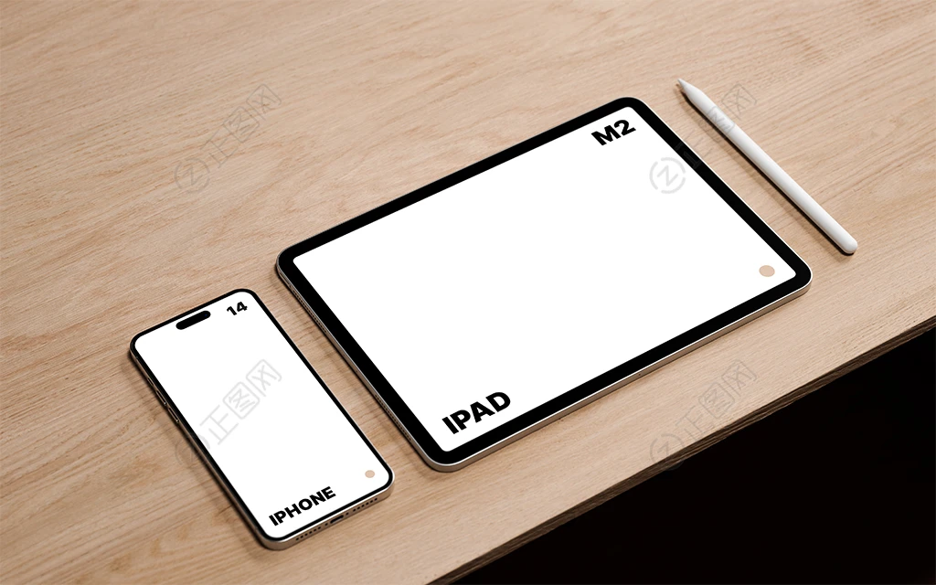 M2 iPad Pro 和 iPhone 14 Pro Max 样机 M2 iPad Pro 和 iPhone 14 Pro Max 样机