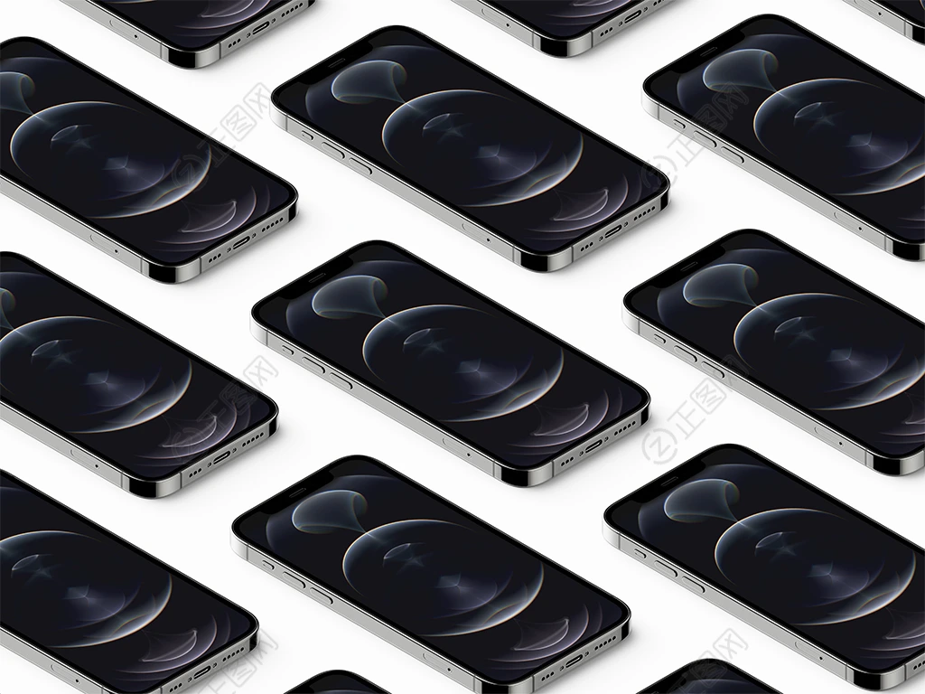 等距 iPhone 12 Pro 网格样机 等距 iPhone 12 Pro 网格样机