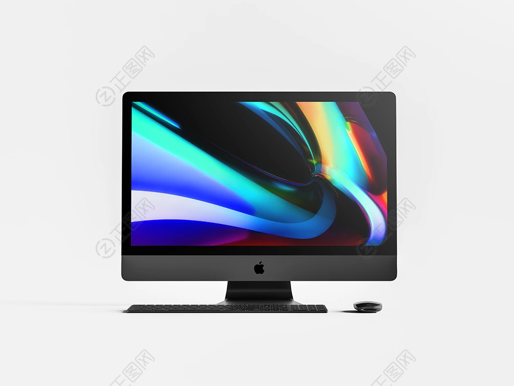 正面前视图 iMac Pro 样机