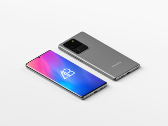 等距三星 Galaxy S20 Ultra 样机ps素材下载