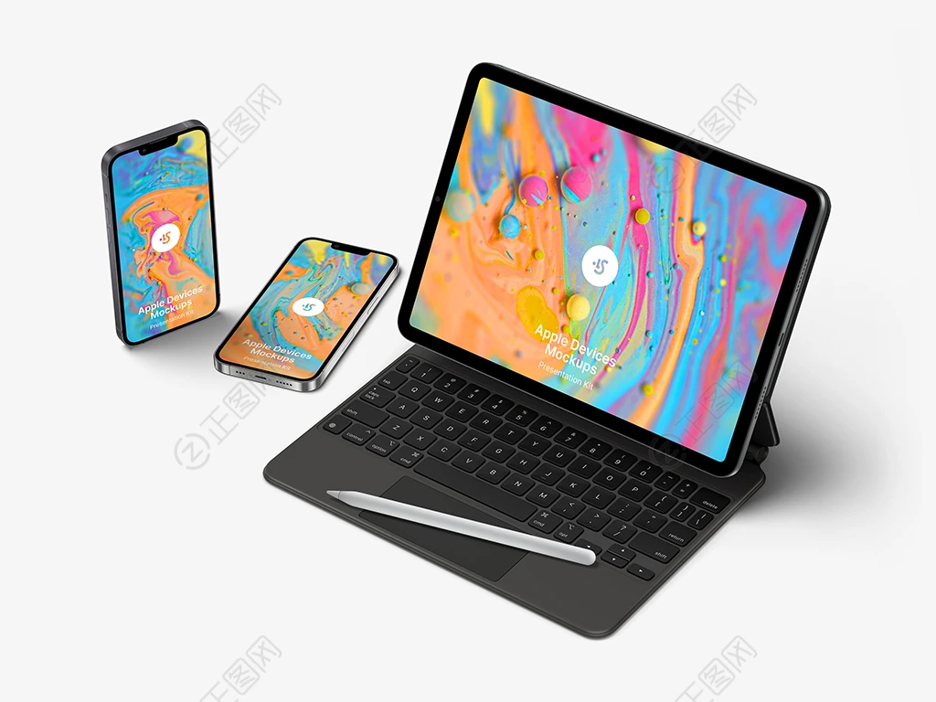 iPad Pro 和 iPhone 样机 iPad Pro 和 iPhone 样机