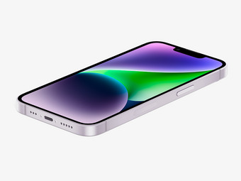 紫色大气iphone 14手机样机模板