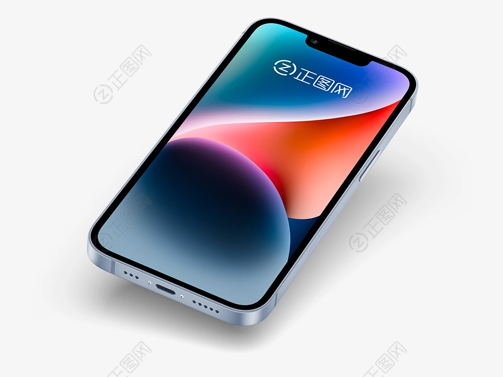 蓝色iphone 14手机样机 蓝色iphone 14手机样机