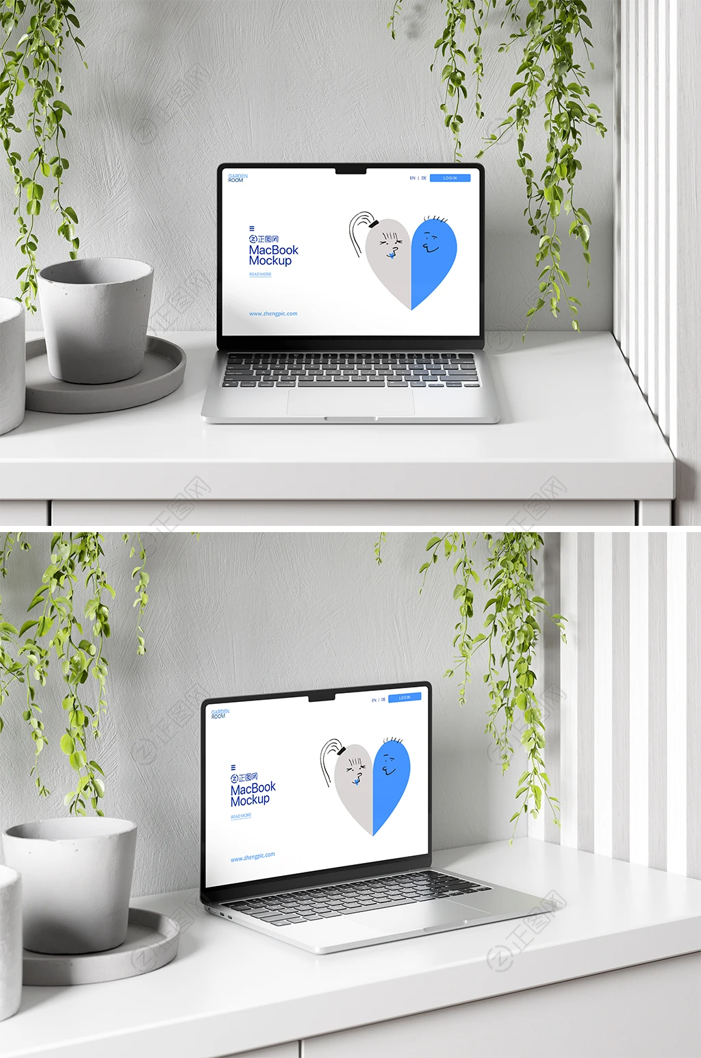 梳妆台上的MacBook样机 梳妆台上的MacBook样机