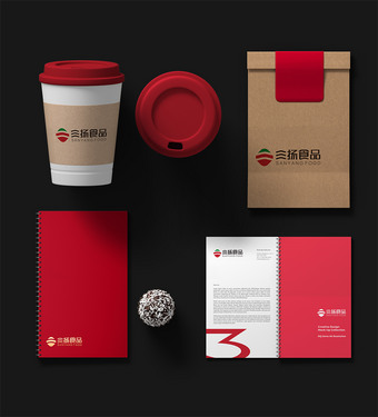 食品logo品牌vi样机